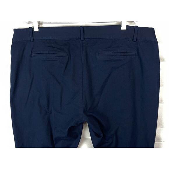 J.Crew Mercantile Women 18 Plus Pants Navy Stretch Ankle Cropped Office Corpcore - Picture 9 of 13